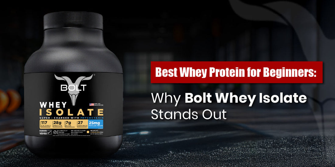 Beginner fitness enthusiast drinking Bolt Whey Isolate shake