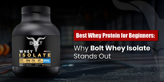 Beginner fitness enthusiast drinking Bolt Whey Isolate shake