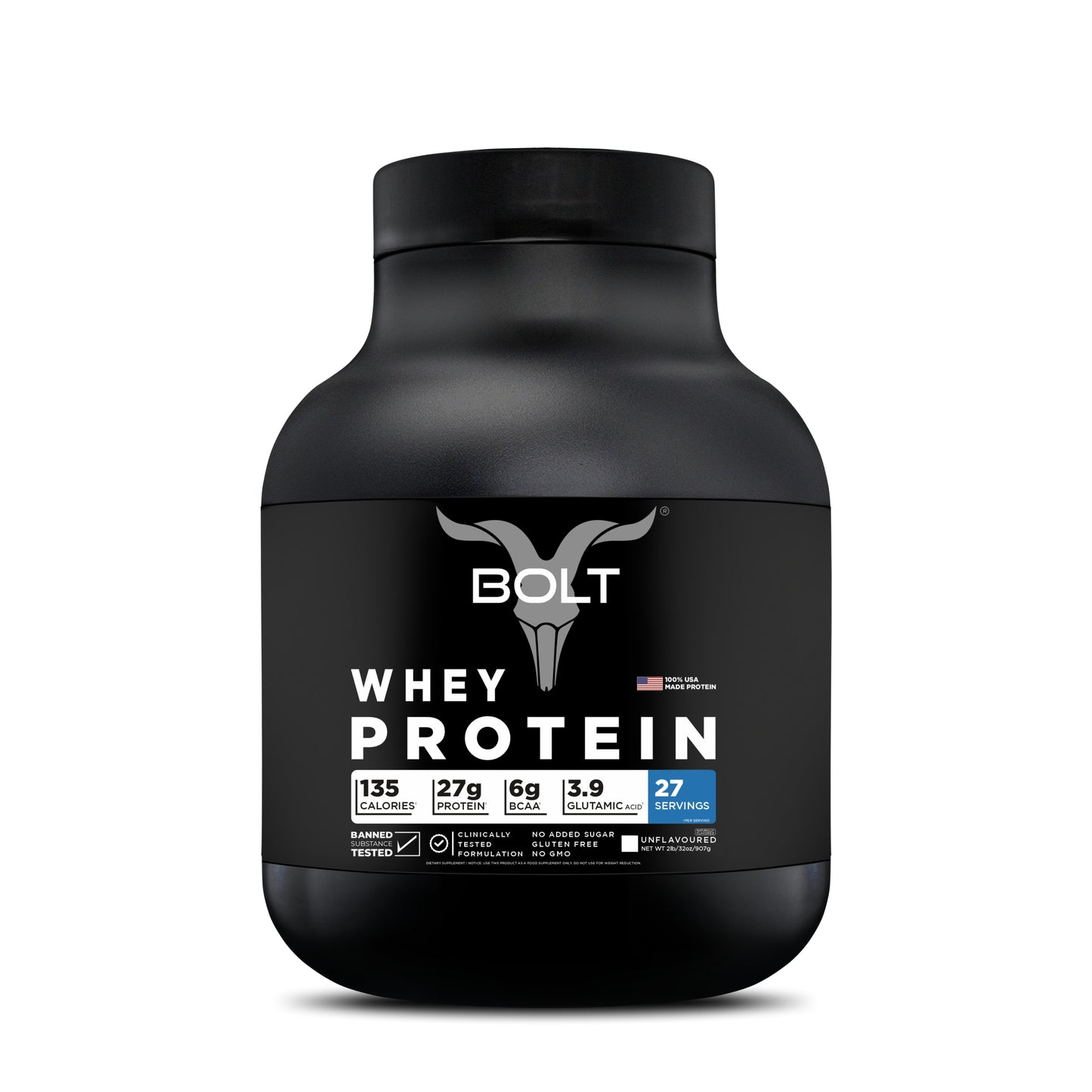 Bolt Whey Protein Powder | With Superfood PHYCOCYANIN | USA Formulation & Origin