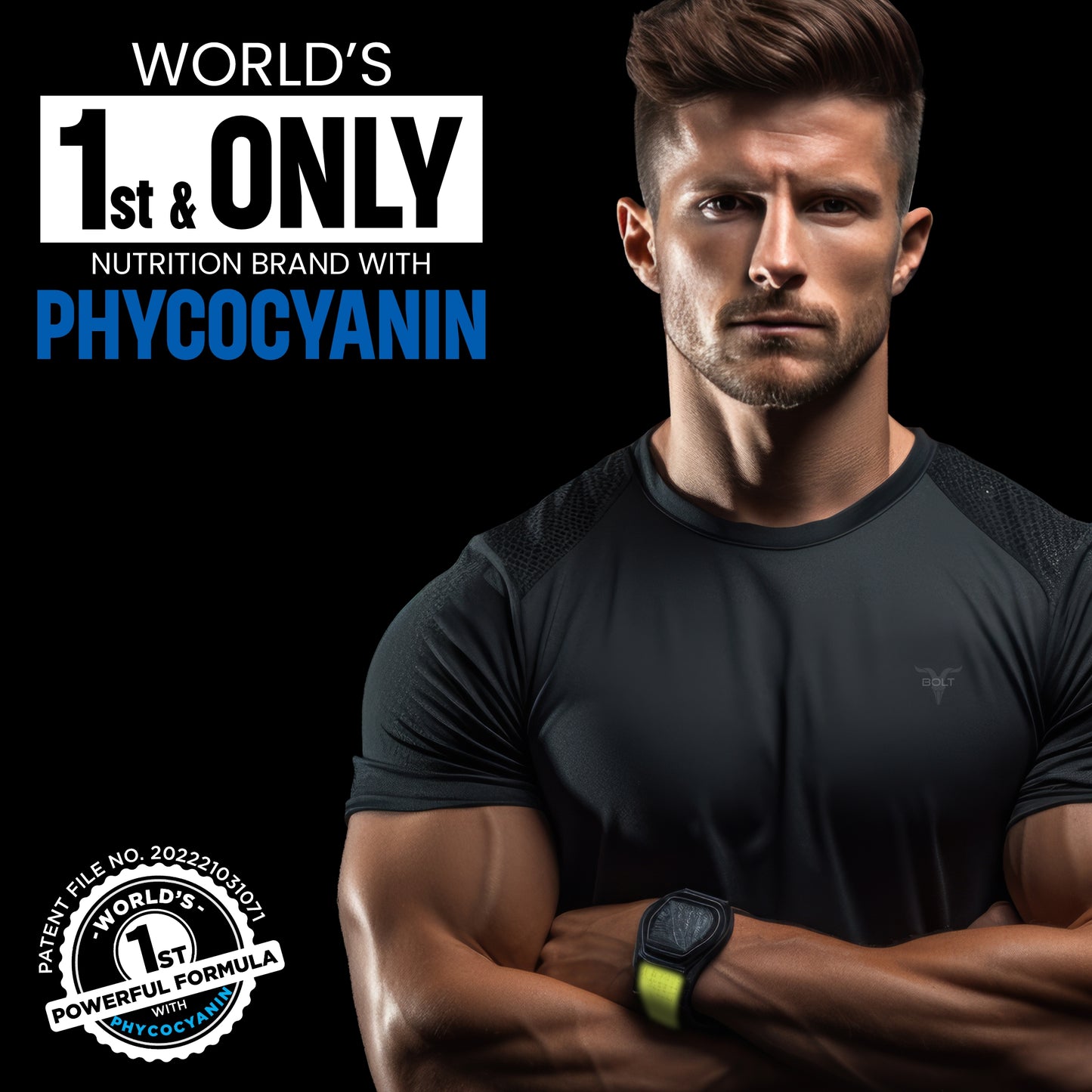 Bolt nutrition brand with phycocyanin,unflavoured