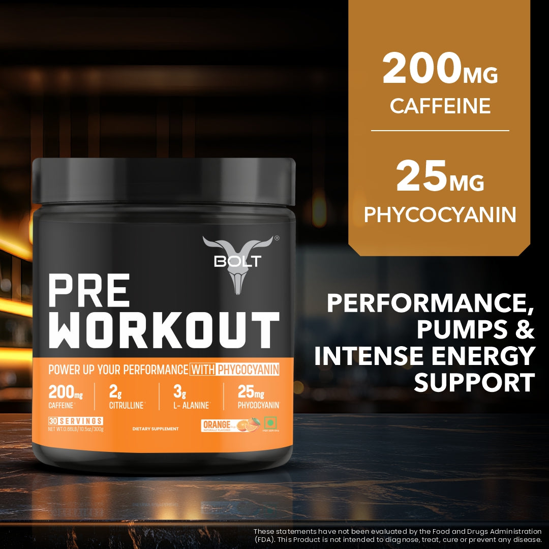 orange, pre workout powder