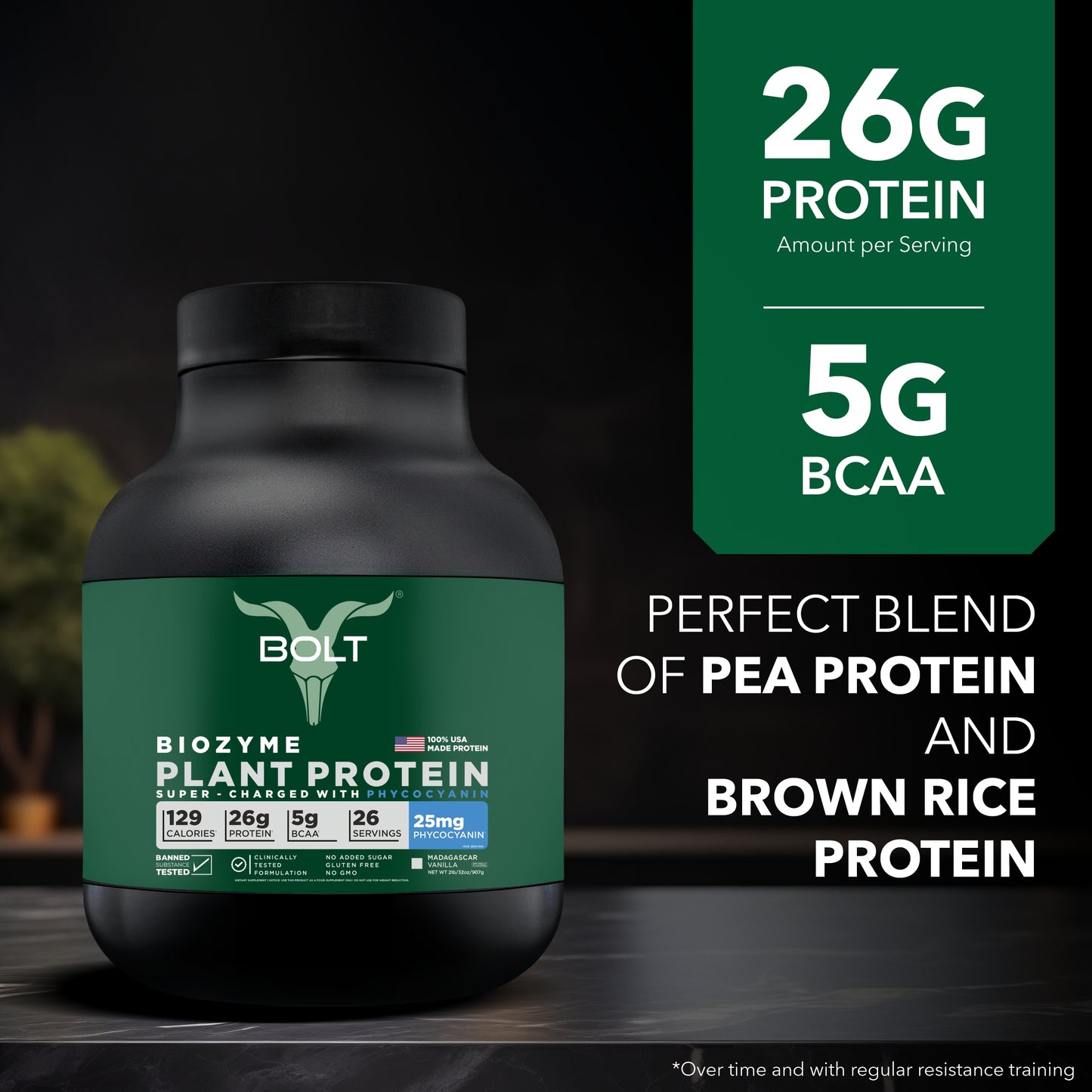 Madagascar Vanilla, plant protein powder