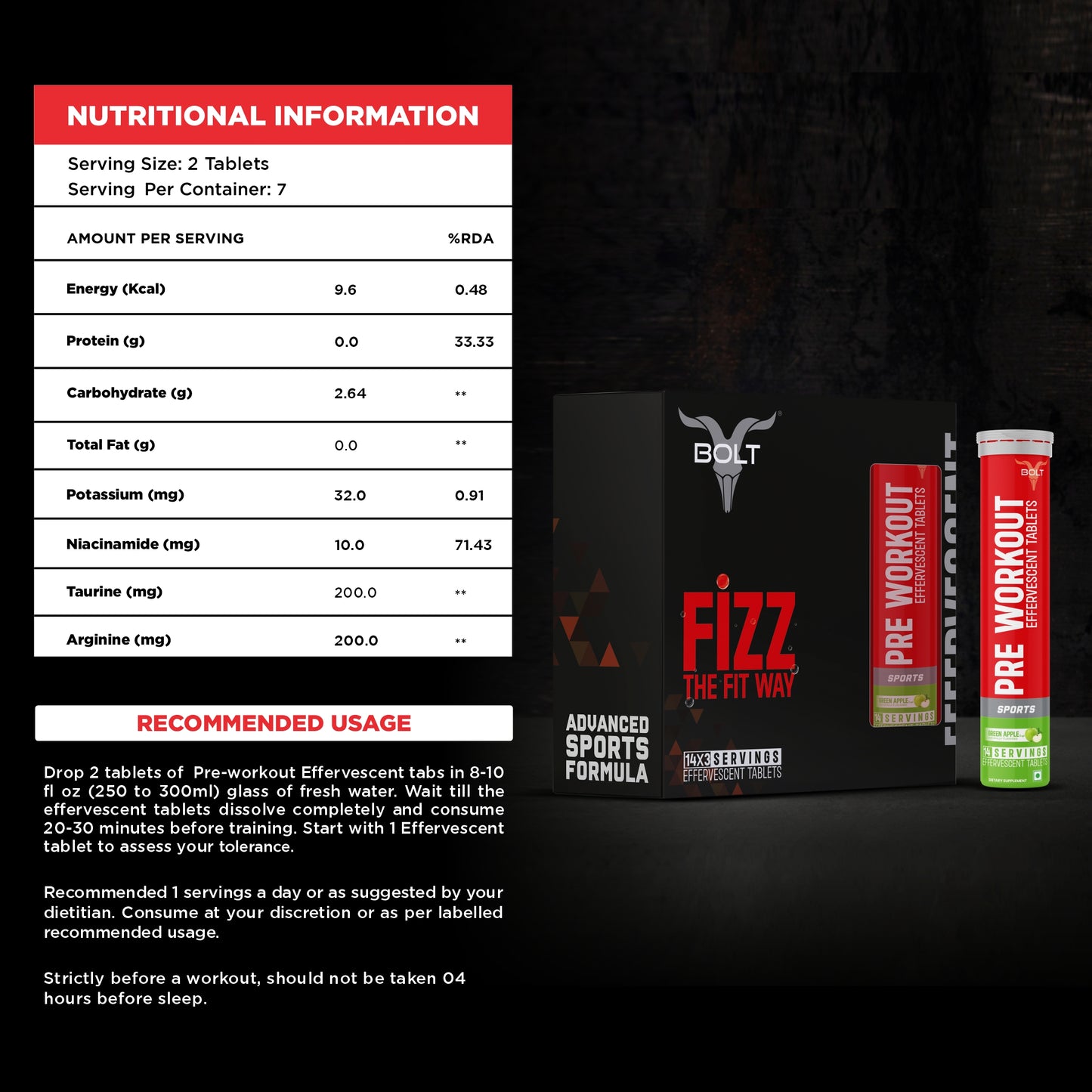 green apple smash, pre workout sports tablets