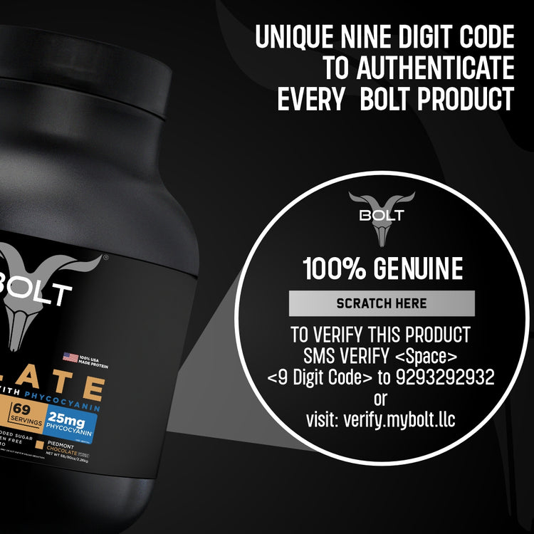 Bolt Whey Isolate Protein | With Superfood PHYCOCYANIN | USA Formulation & Origin |Muscle Building |Bone Strength, Immunity, Healthy Skin, Hair & Nails