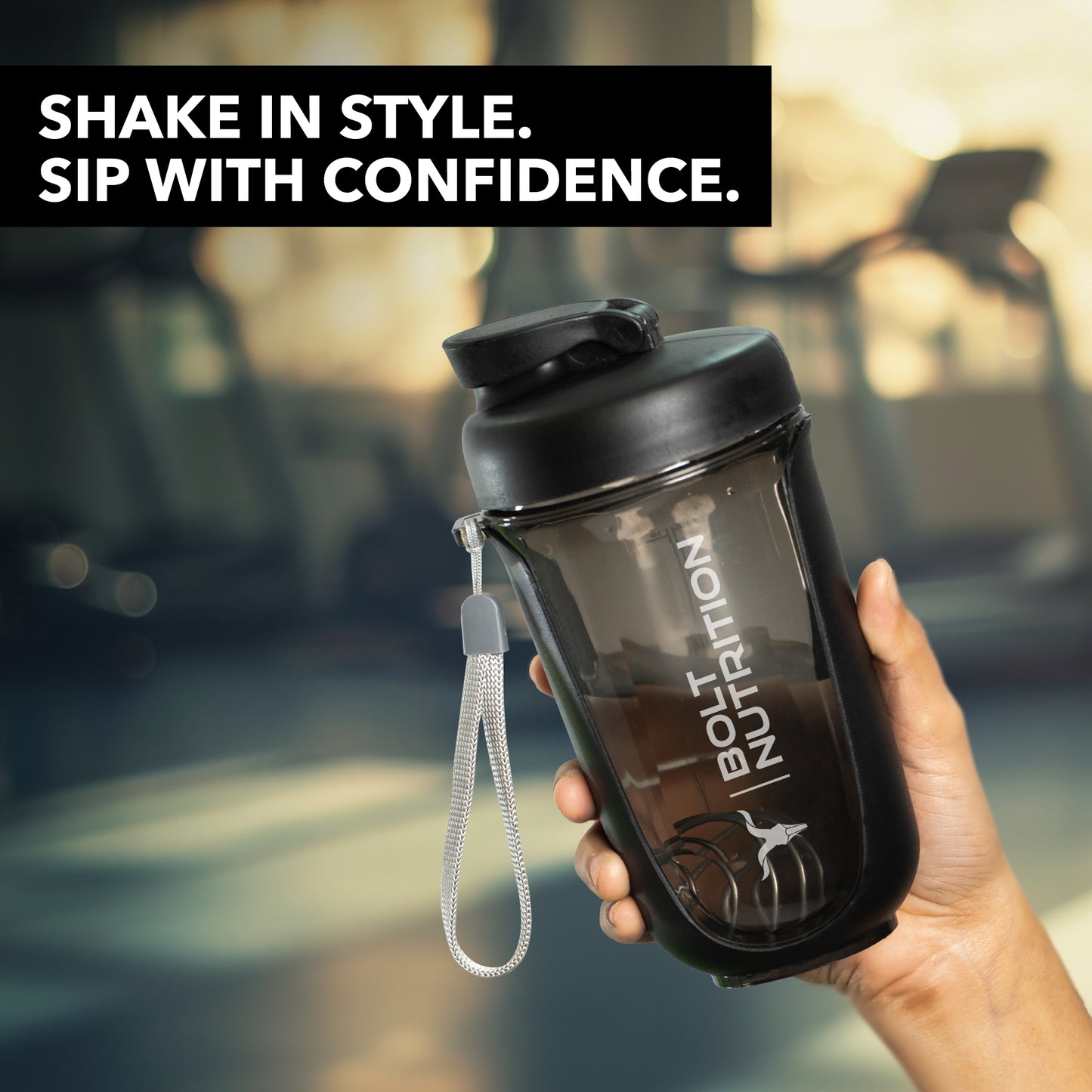 Protein shaker bottle