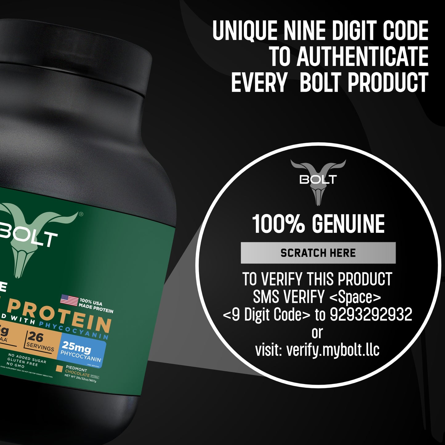 Piedmont Chocolate, bolt plant protein