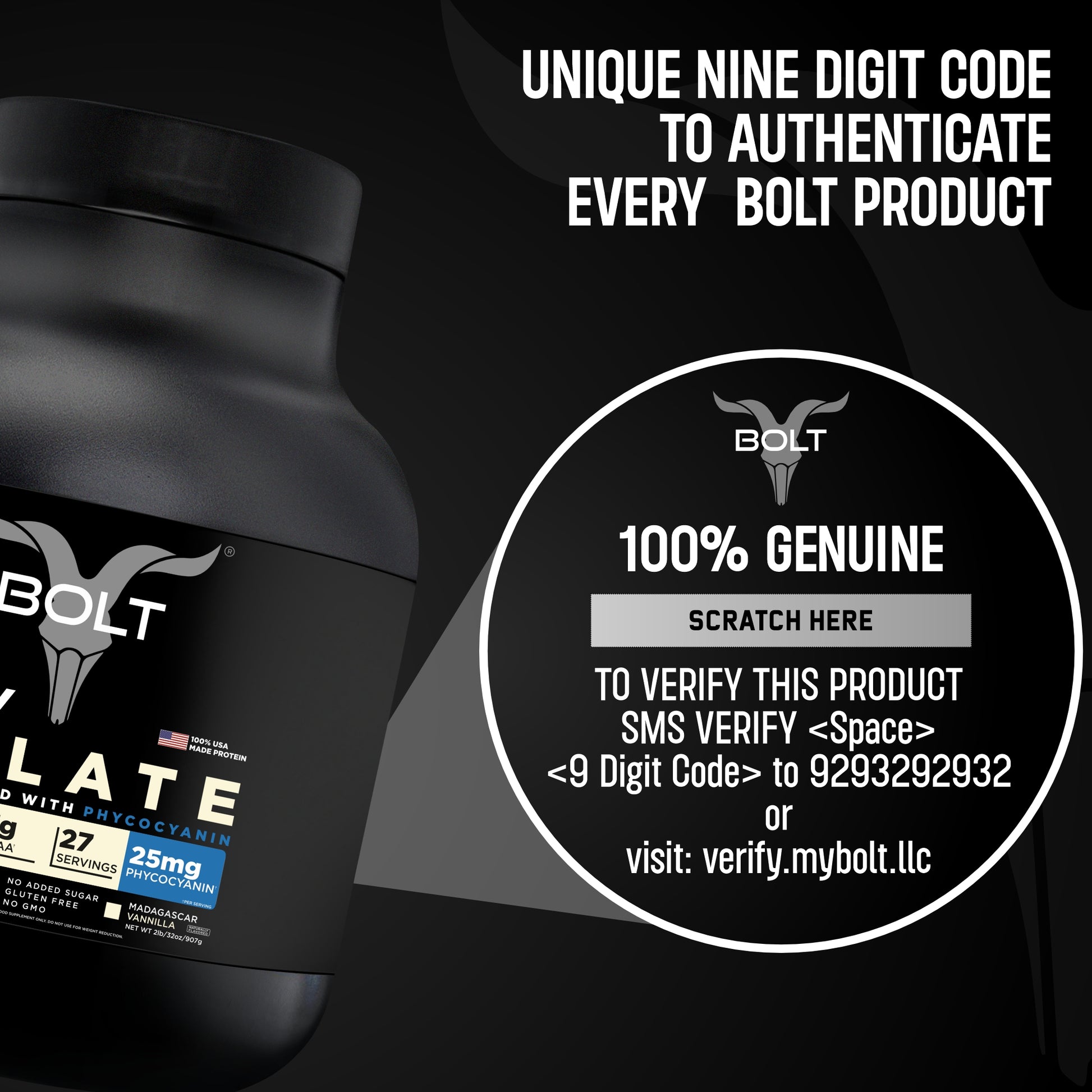 madagascar vanilla, bolt whey protein isolate