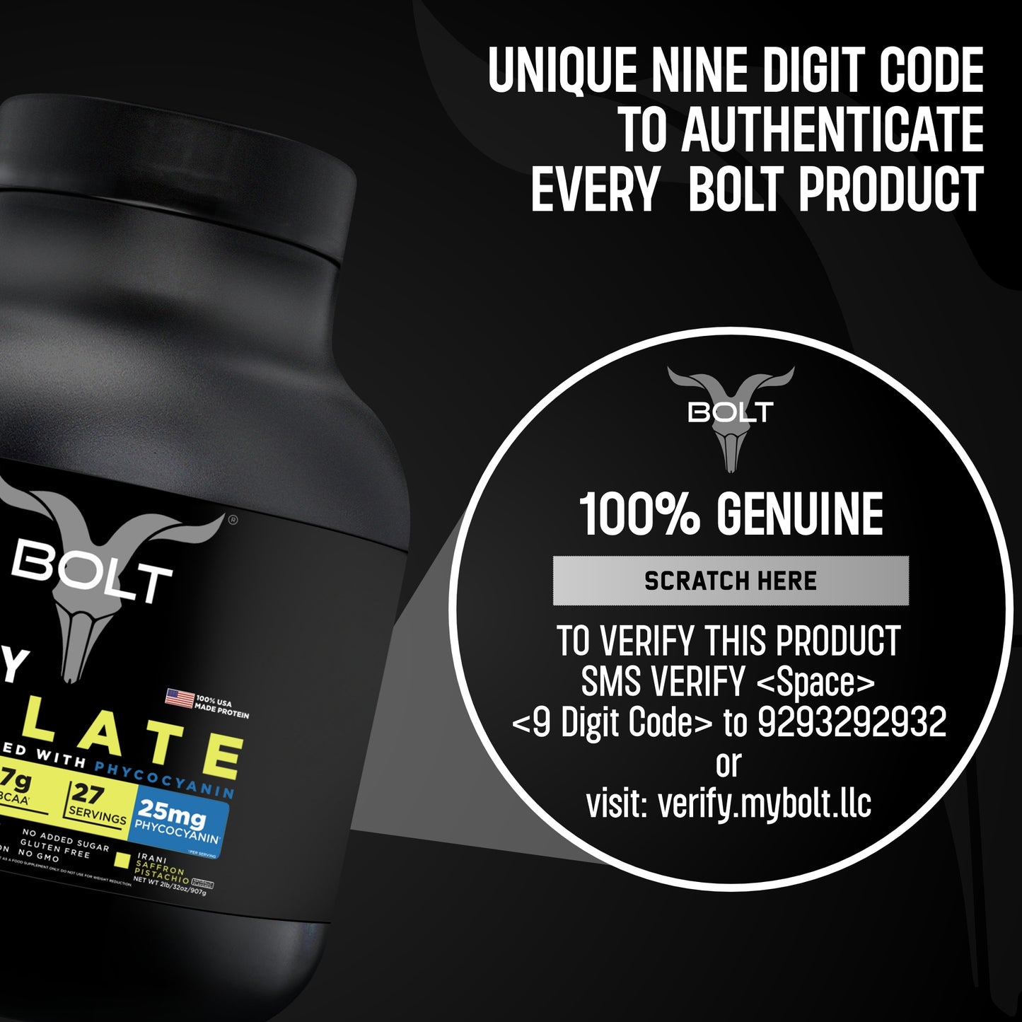Bolt nutrition whey isolate protein