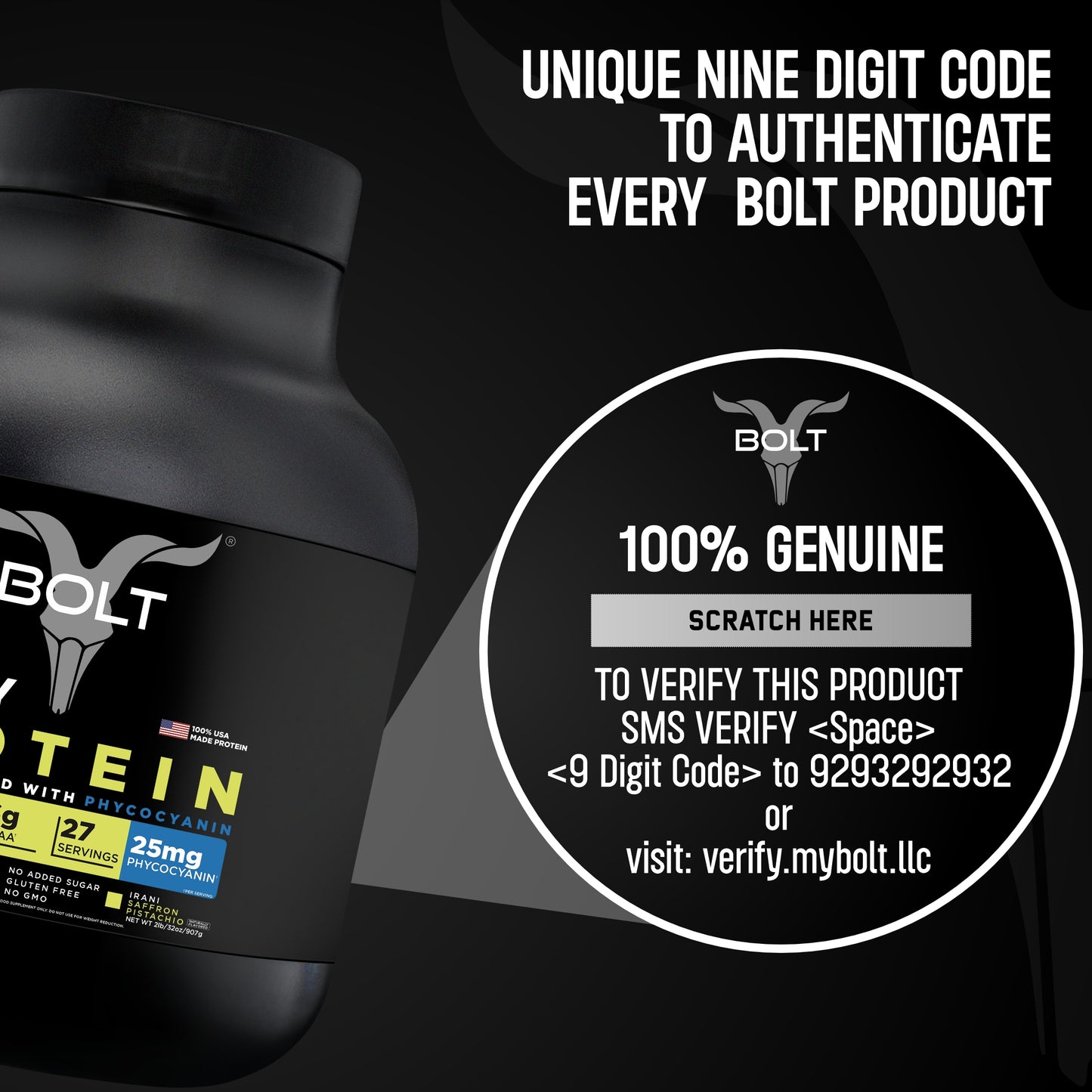 irani saffron pistachio, Bolt whey protein