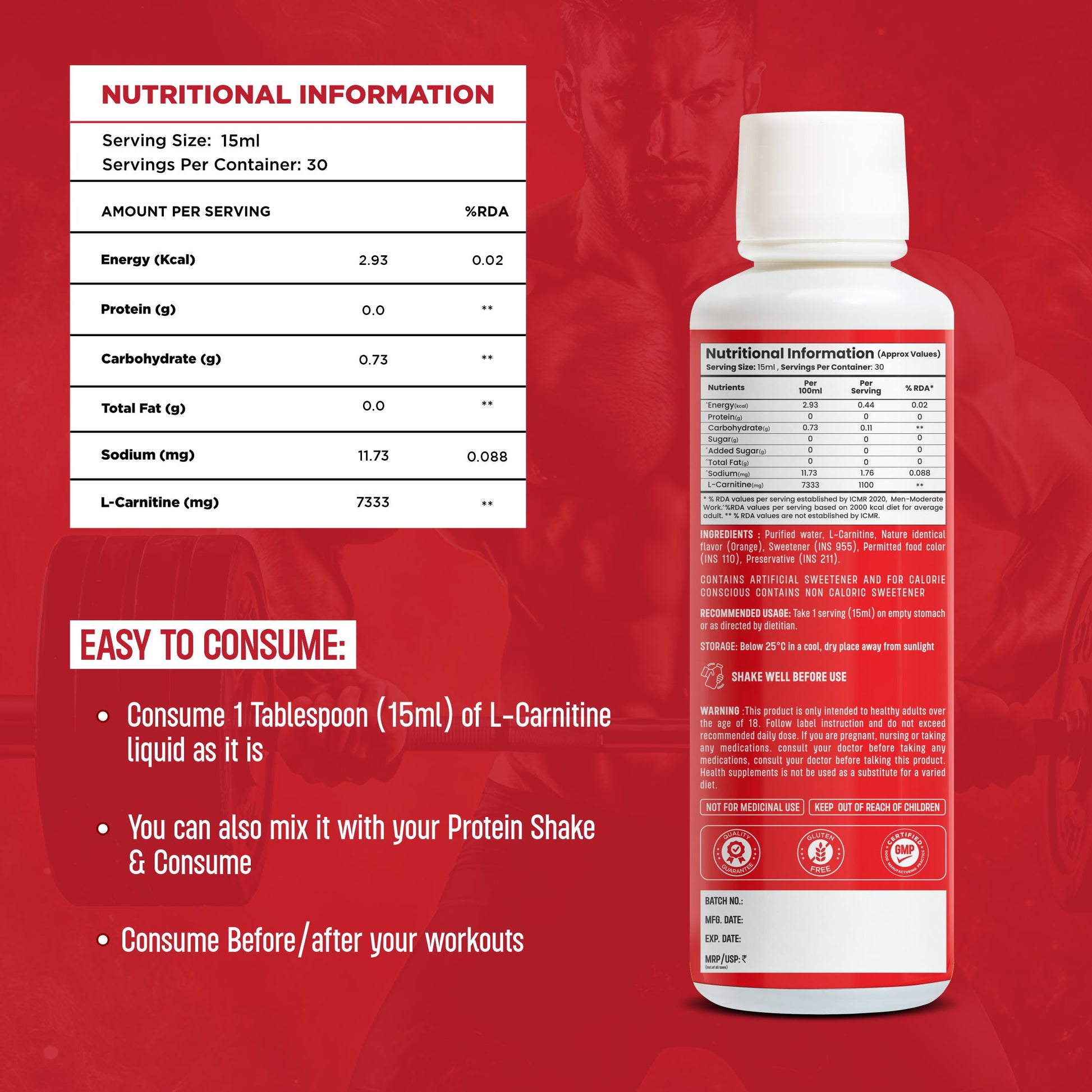 Orange rush easy to consume L-Carnitine liquid 1100mg