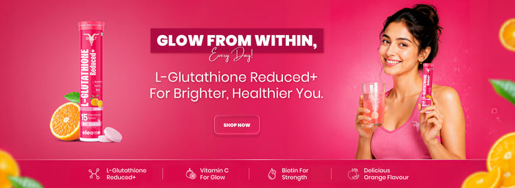 eleone l-glutathione vitamin c for glow and biotin for strength