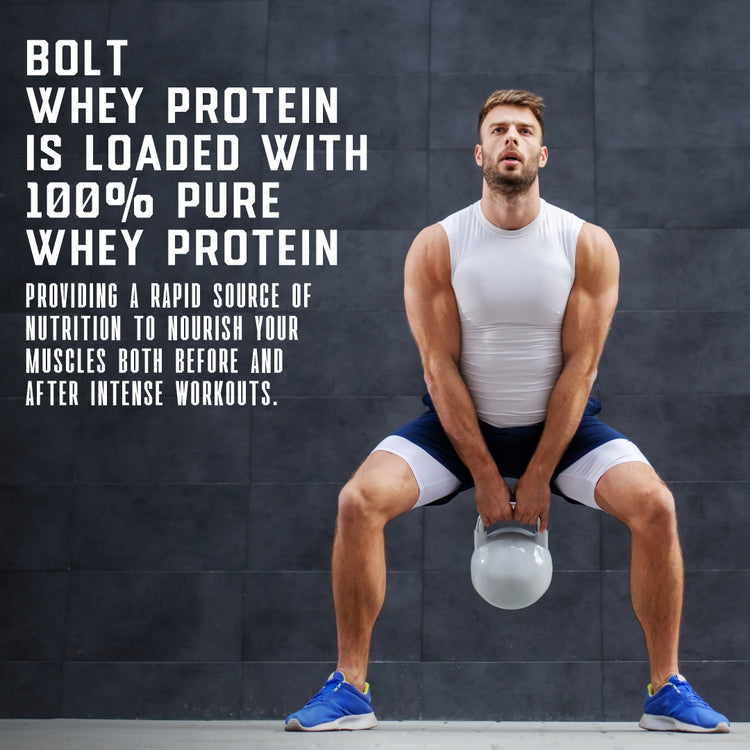 Bolt Whey Protein Powder | With Superfood PHYCOCYANIN | USA Formulation & Origin |Muscle Building | Bone Strength, Immunity, Healthy Skin, Hair & Nails