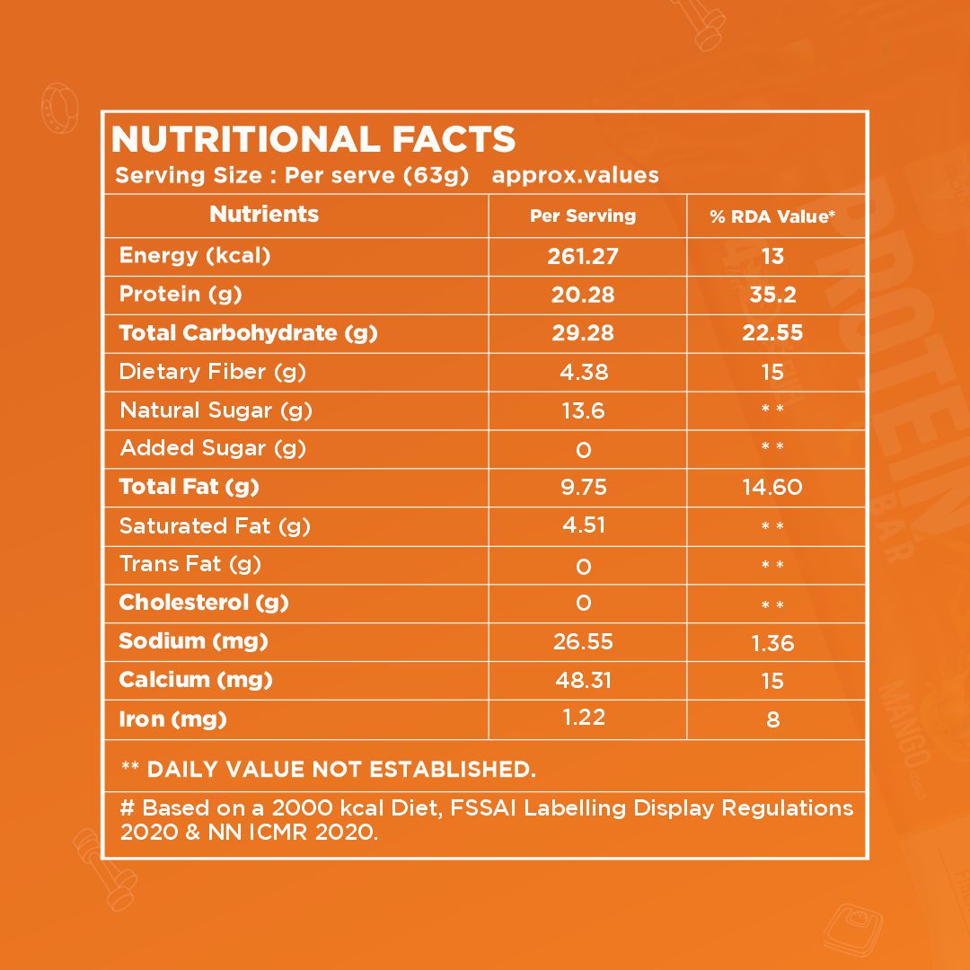 Mango Crunch, healthy protein snack for instant energy