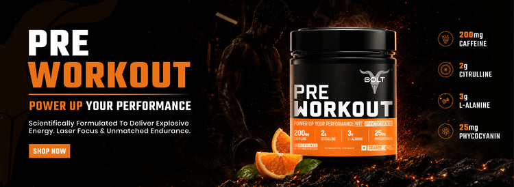 Powered by Bolt pre workout supplement with scientific formula