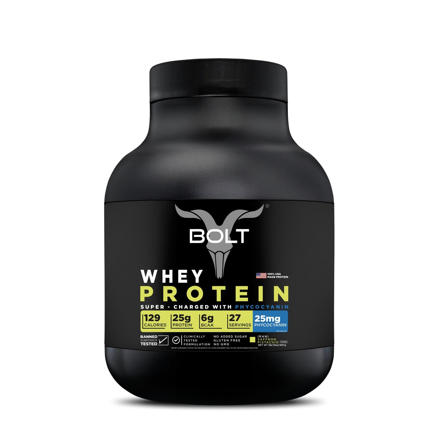 whey protein powder, irani saffron pistachio