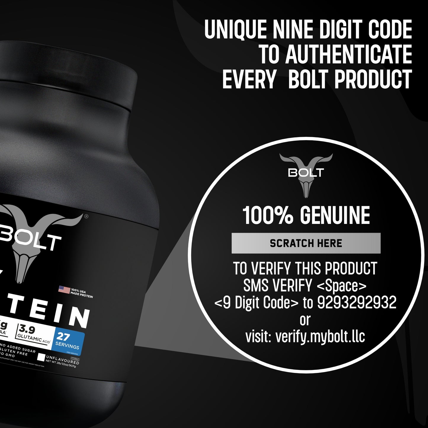 Unflavoured, 2lbs, whey protein powder