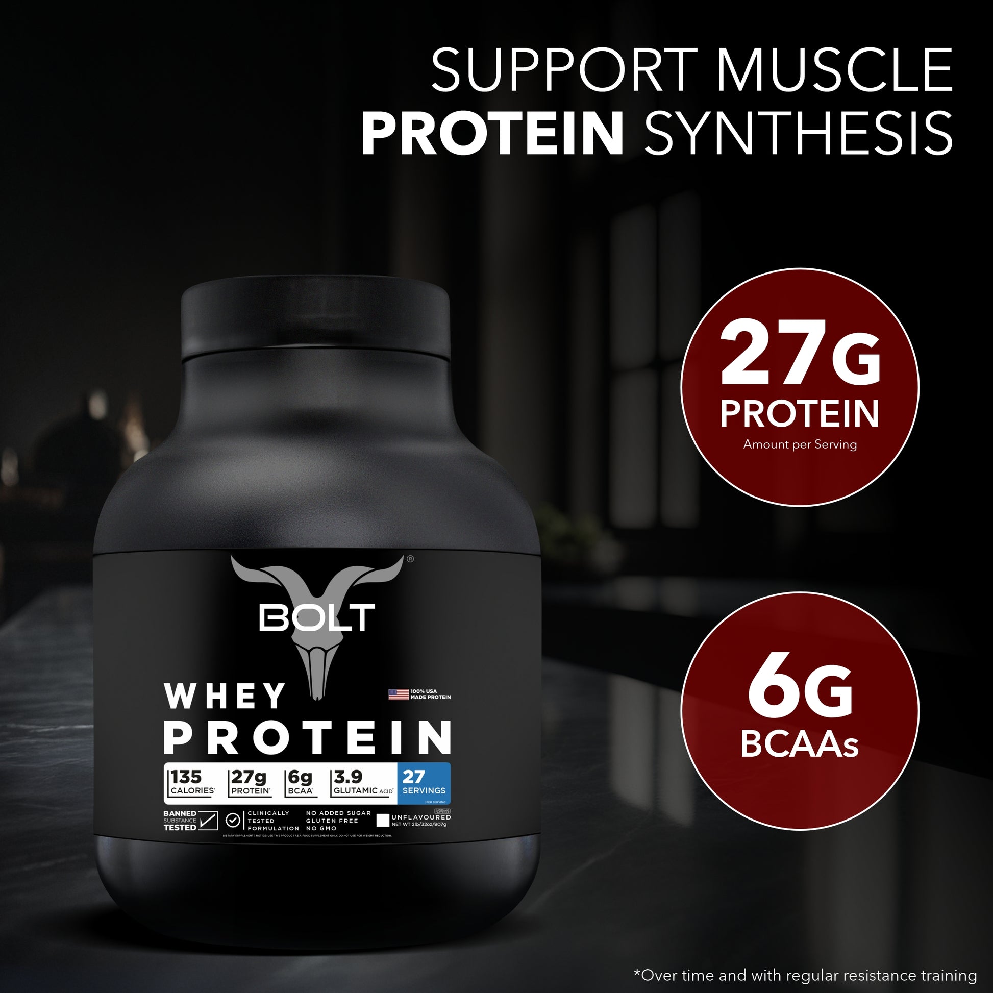 Unflavoured, 2lbs, support muscle protein synthesis, whey protein with High quality protein, whey protein with BCAA