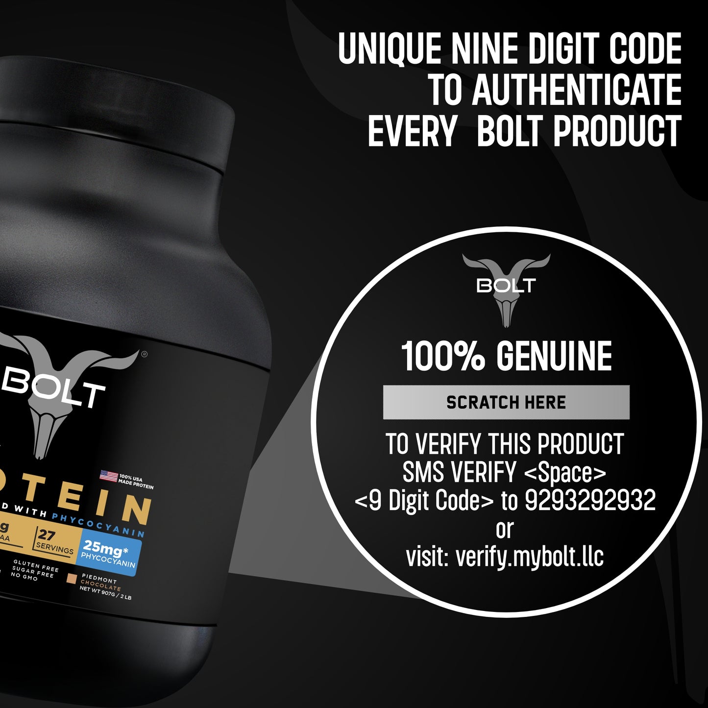 Piedmont Chocolate, Bolt whey protein