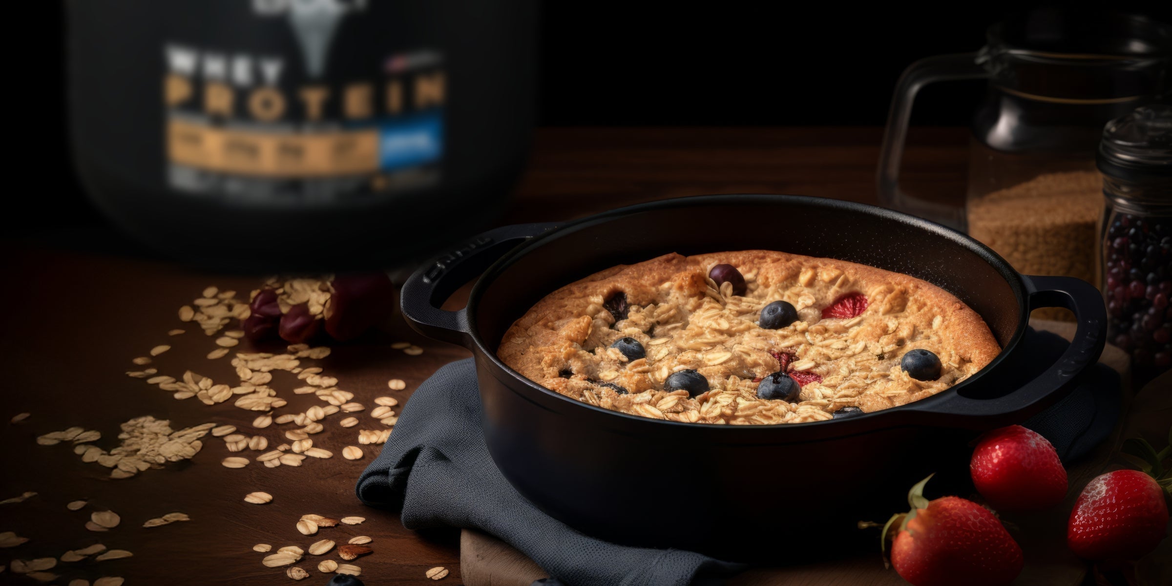 Baked Berry  Protein Oat Meal