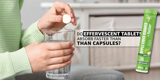Effervescent supplement tablet dissolving in water for busy professionals