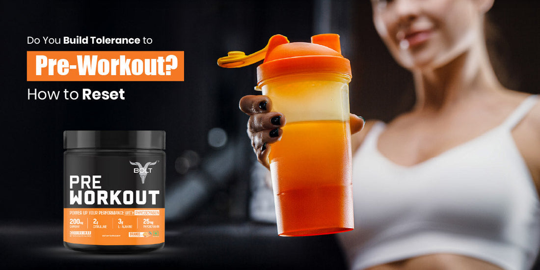 Bolt Nutrition Pre-Workout with shaker – guide on pre-workout tolerance and reset