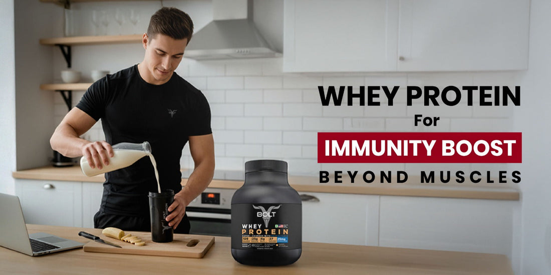 Whey protein supplement for muscle growth and immune health