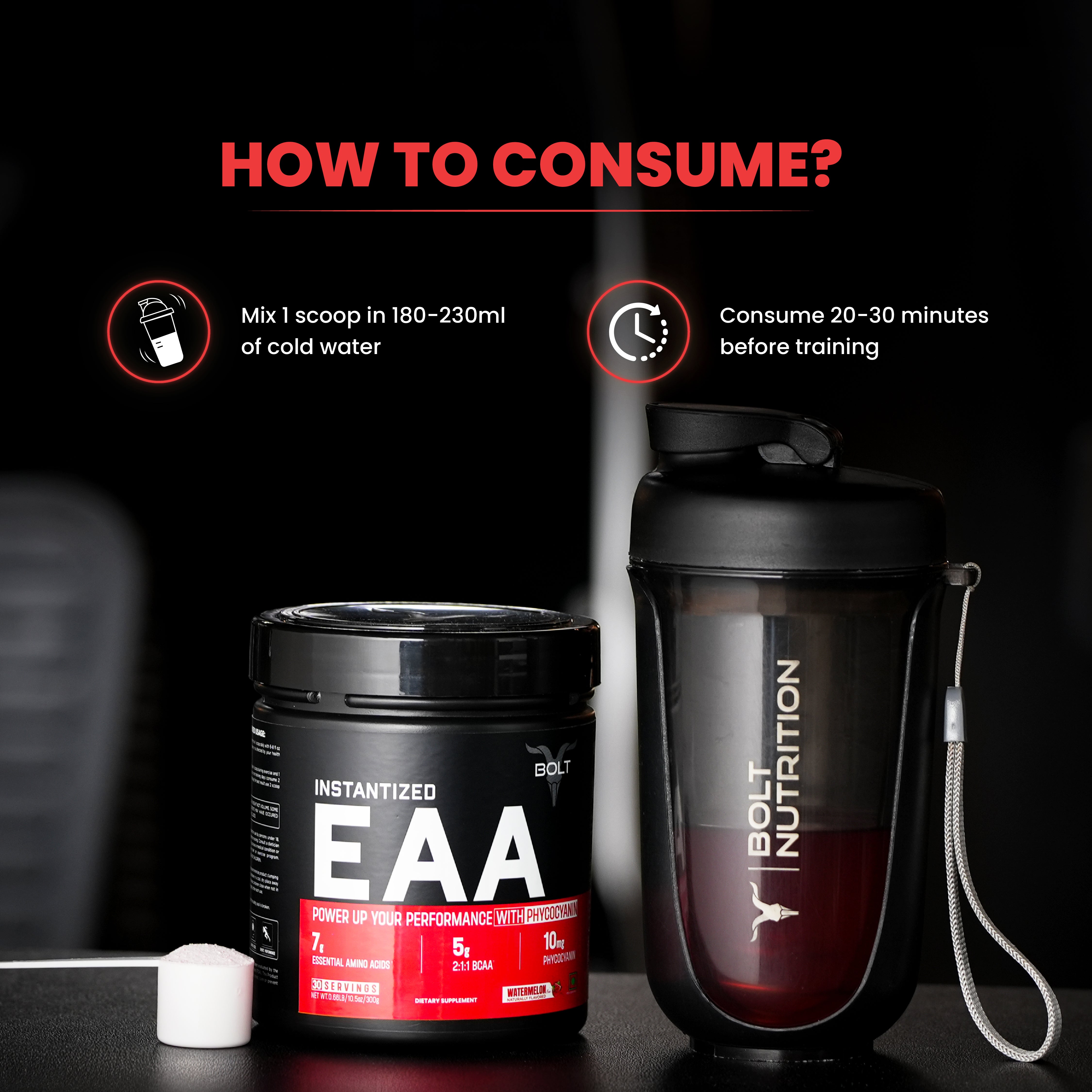 Buy Bolt EAA Supplement | 9 EAAs + 5g BCAA Intra Workout India