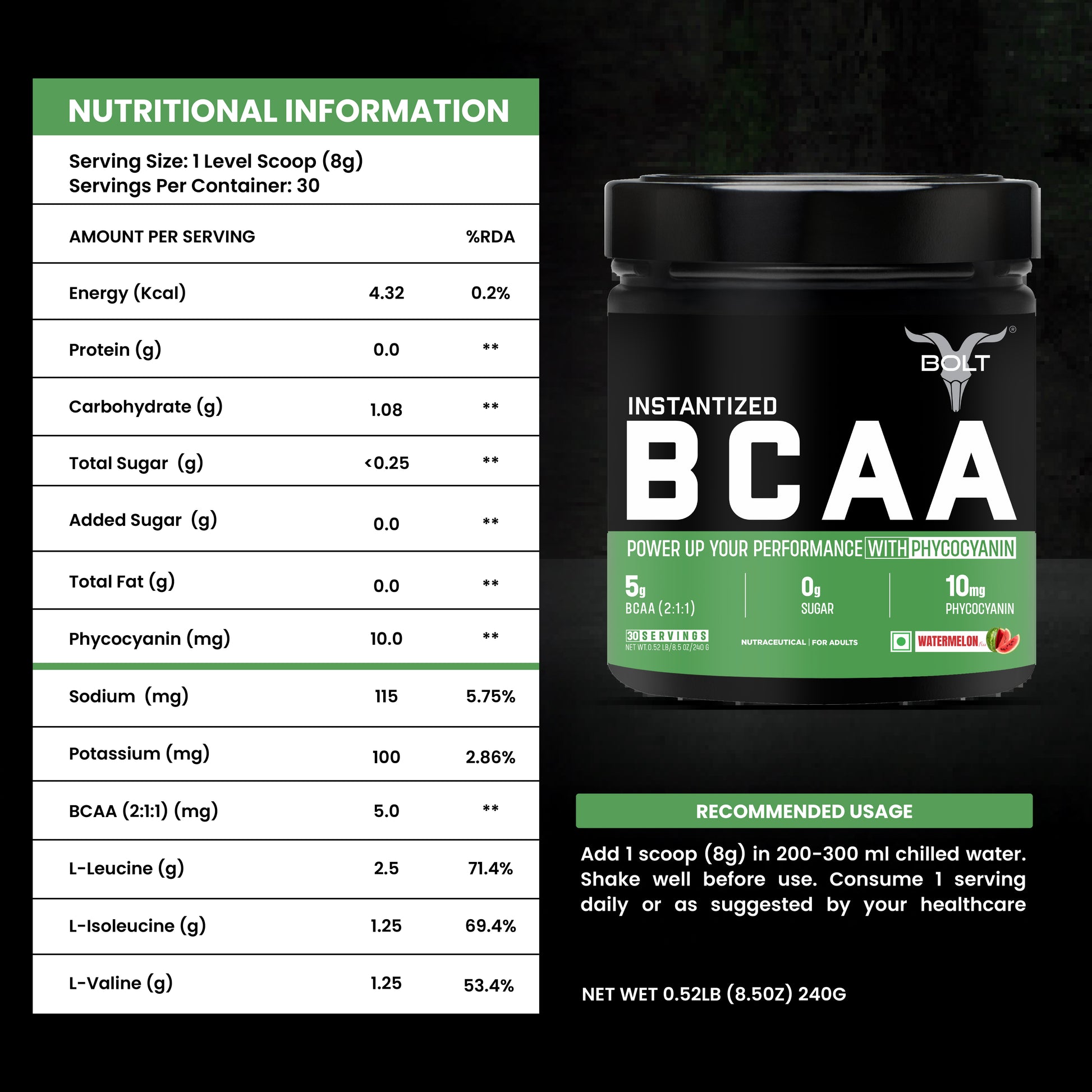 Watermelon-BCAA supplement 