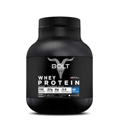 Bolt Whey Protein Powder | With Superfood PHYCOCYANIN | USA Formulation & Origin