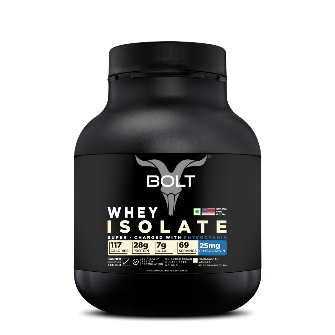 Bolt Whey Isolate Protein Powder | 5LB, 69 Servings