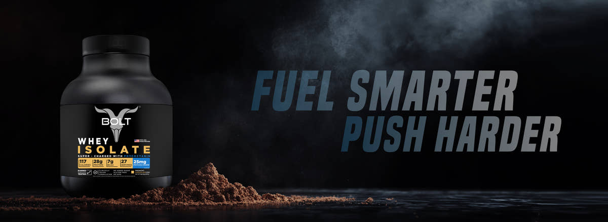 Best whey isolate protein powder for muscle growth: Bolt nutrition