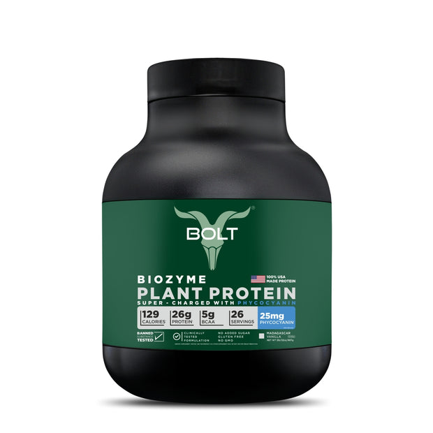 Bolt Plant Protein Powder | Pea Protein Isolate & Rice Protein Isolate | Super Antioxidants, With Superfood Phycocyanin, Quick Muscle Recovery & Lean Growth