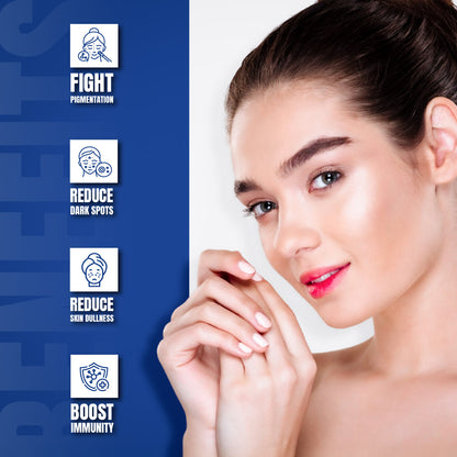 eleone by Bolt Glutathione (30 Veg Capsules) | With Vitamin C & E, Biotin | For Skin Glow and Hydration