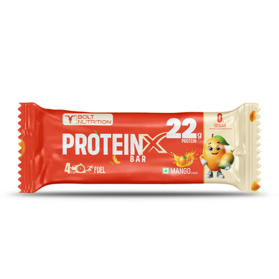 Bolt Nutrition ProteinX 22g protein bar mango flavour pack with 4 hours