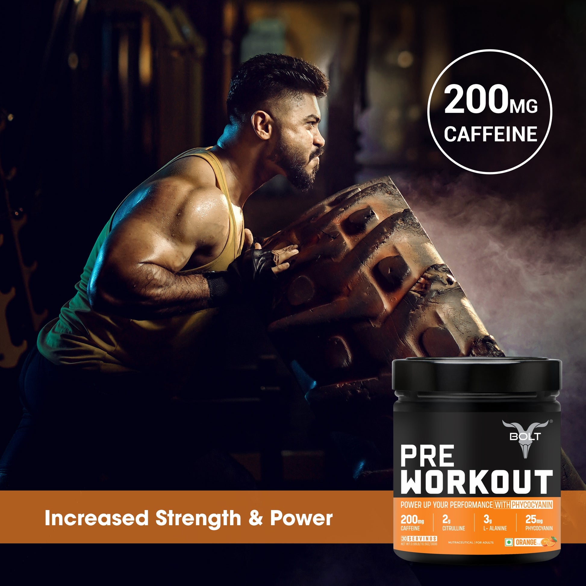 Orange- Pre-workout supplement 