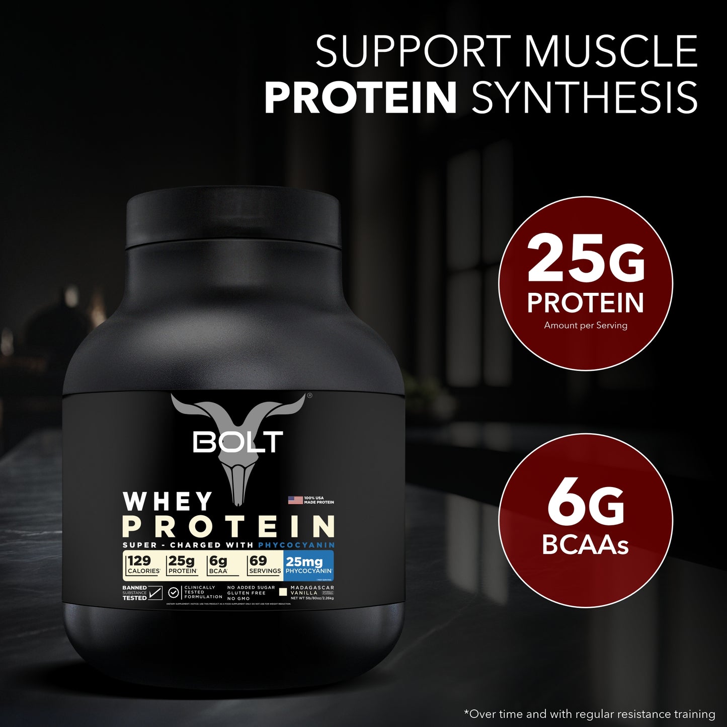 madagascar vanilla, bolt nutrition whey protein