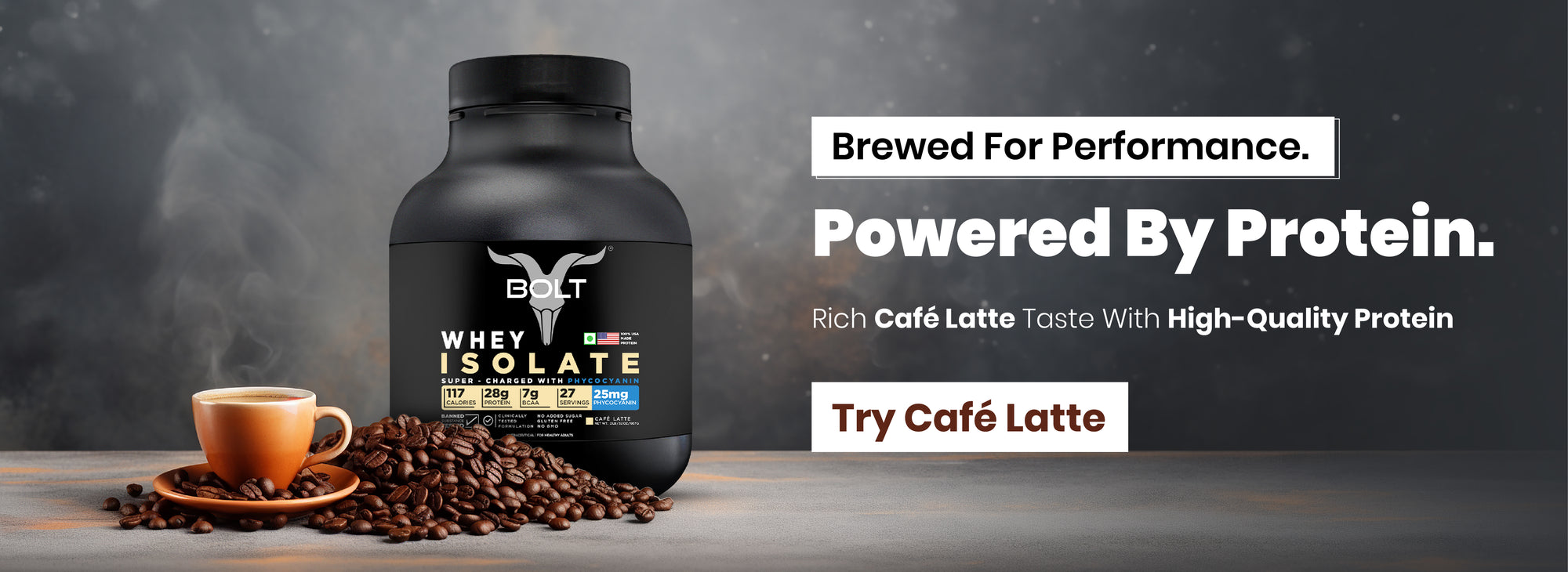 try whey isolate protein supplement in coffe flavour 
