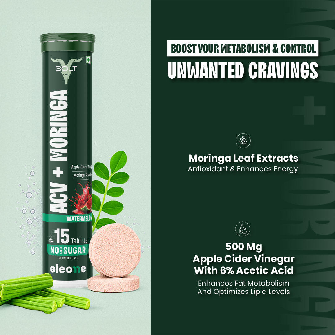 Watermelon Bolt by eleone ACV + Moringa supplement 