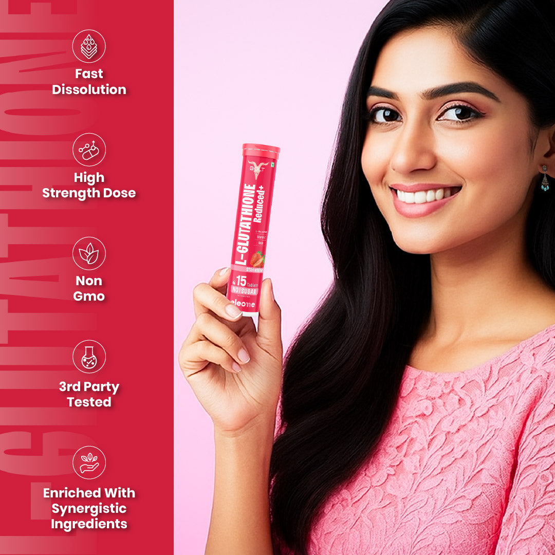 Eleone by Bolt Glutathione Effervescent Tablets | Skin Glow & Detox Support Eleone by Bolt Glutathione Effervescent Tablets | Skin Glow & Detox Support
