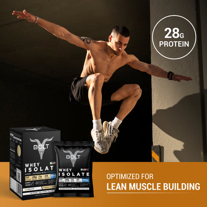 Bolt Whey Isolate Protein 5 Sachet Travel (5x33g) | With Superfood PHYCOCYANIN | USA Formulation & Origin-Dietary Supplements-Bolt Nutrition India-Bolt Nutrition, Cafe Latte