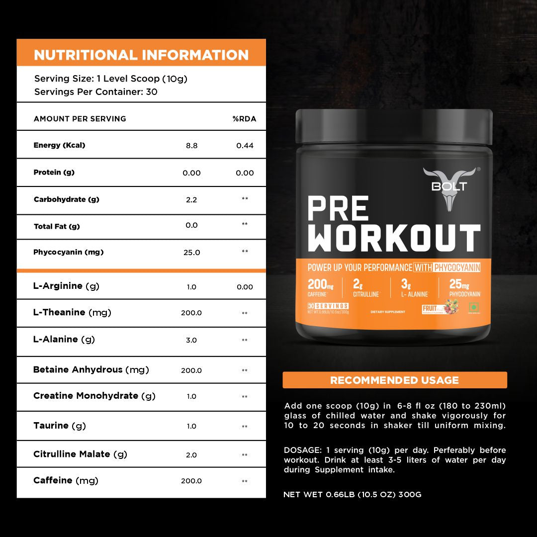 fruit punch, pre workout supplement