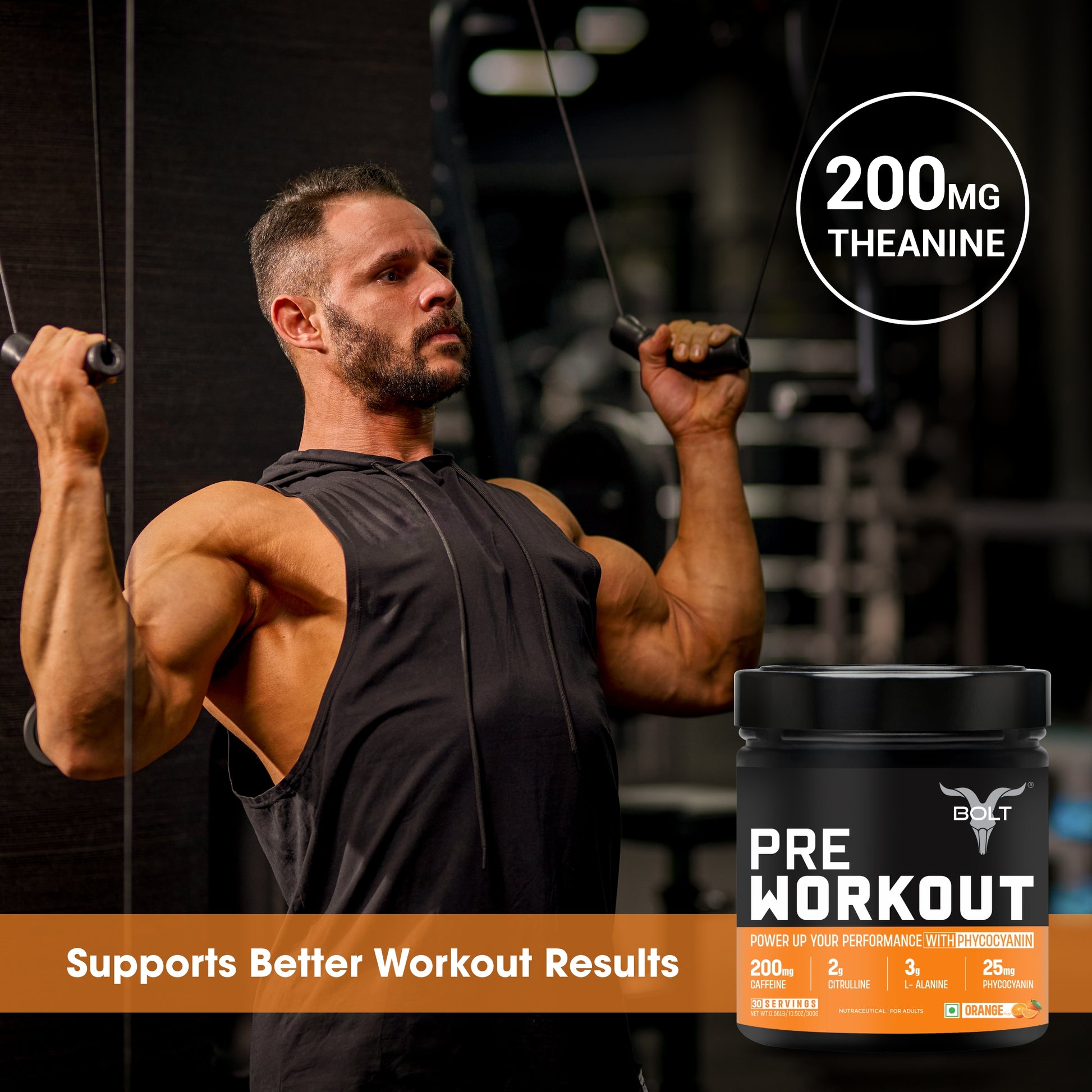 Orange- Pre-workout supplement 
