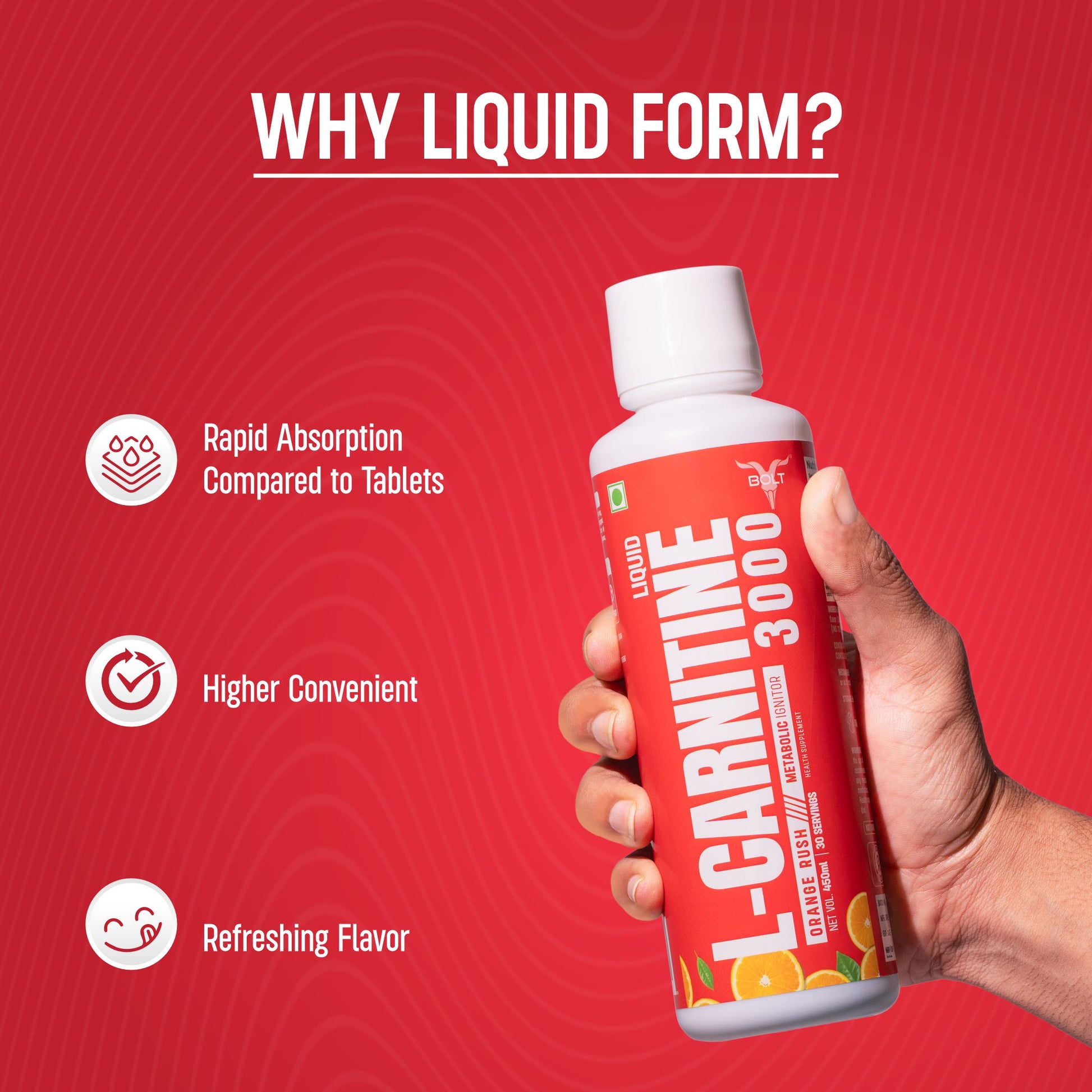 Bolt Liquid L-Carnitine 3000mg