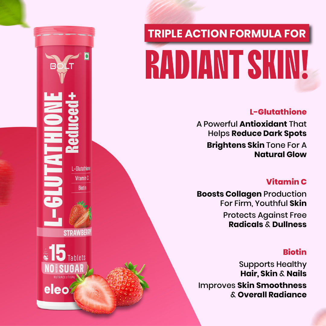 Strawberry L-Glutathione Reduced+ supplement 