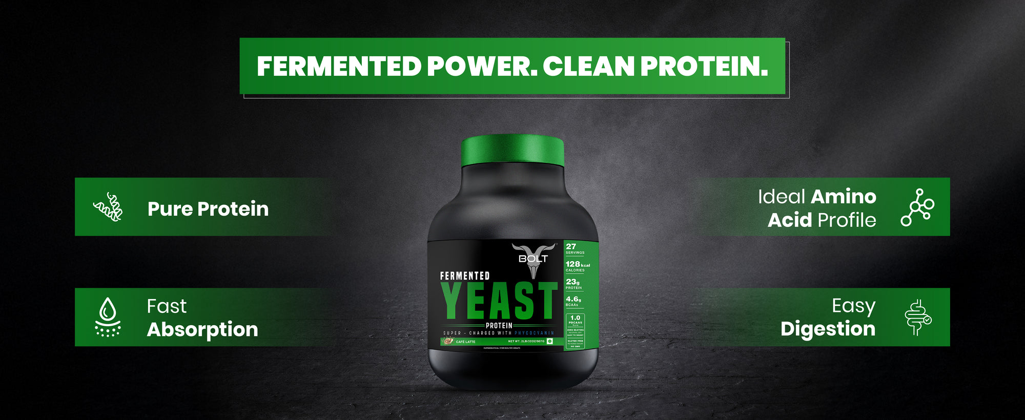 Try bolt fermented yeast protein advanced clean nutrition