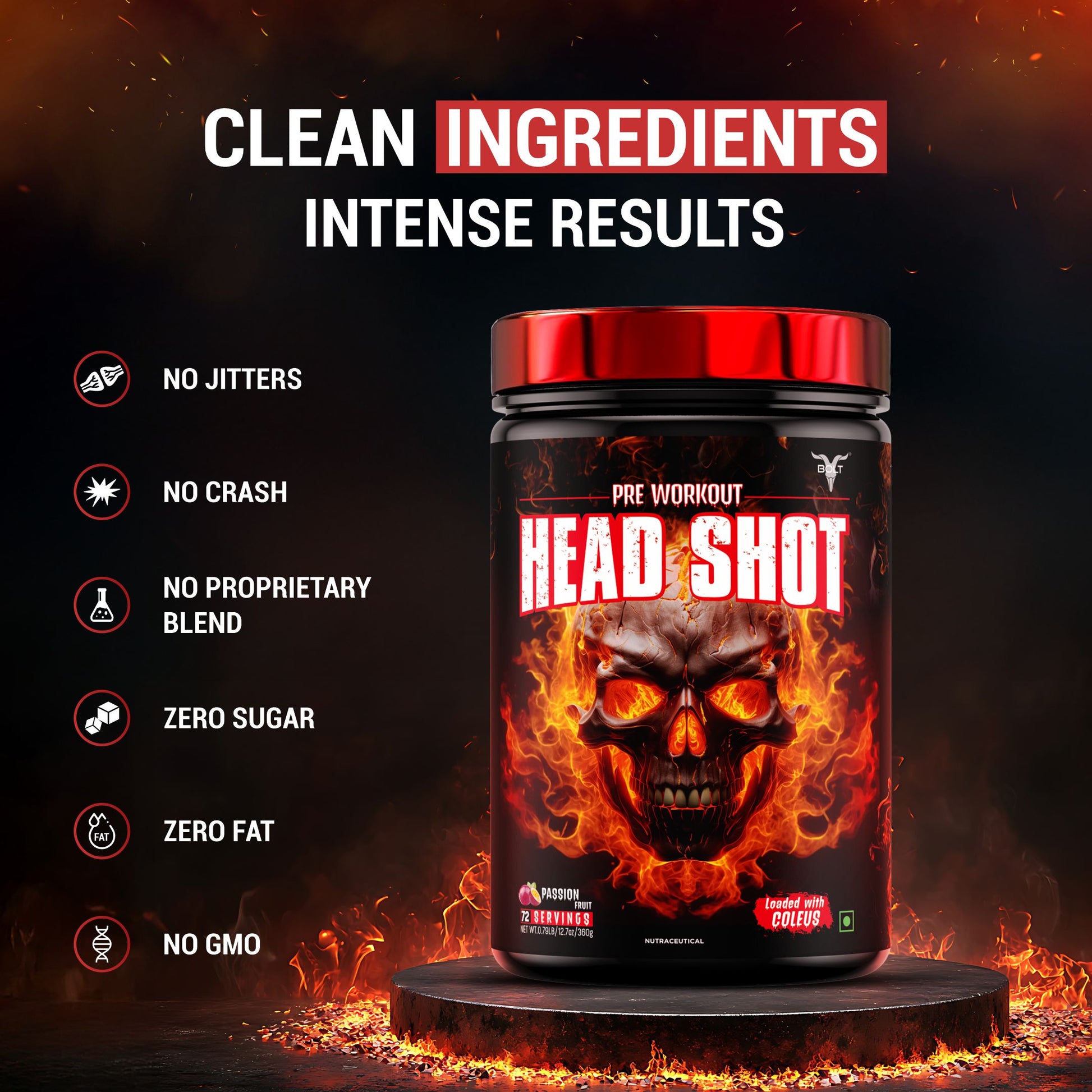 Passion Fruit, high performance pre workout powder