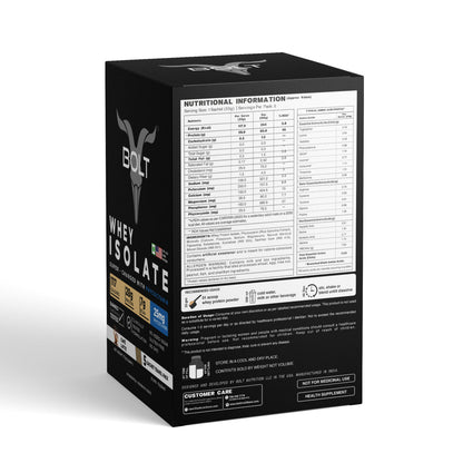 Bolt Whey Isolate Protein 5 Sachet Travel (5x33g) | With Superfood PHYCOCYANIN | USA Formulation & Origin-Dietary Supplements-Bolt Nutrition India-Bolt Nutrition, Cafe Latte