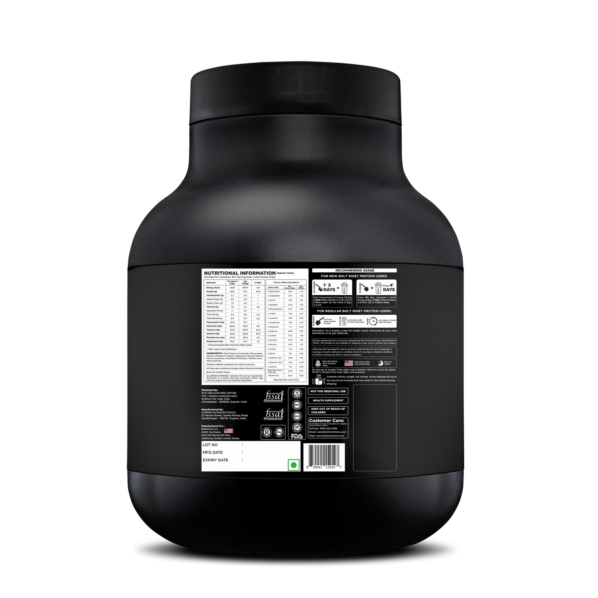 madagascar vanilla, bolt nutrition nutritional information