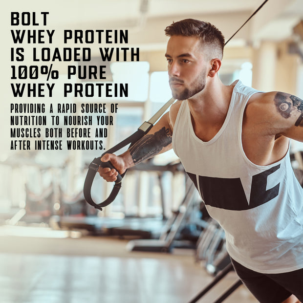 Bolt Whey Protein Powder | With Superfood PHYCOCYANIN | USA Formulation & Origin |Muscle Building | Bone Strength, Immunity, Healthy Skin, Hair & Nails