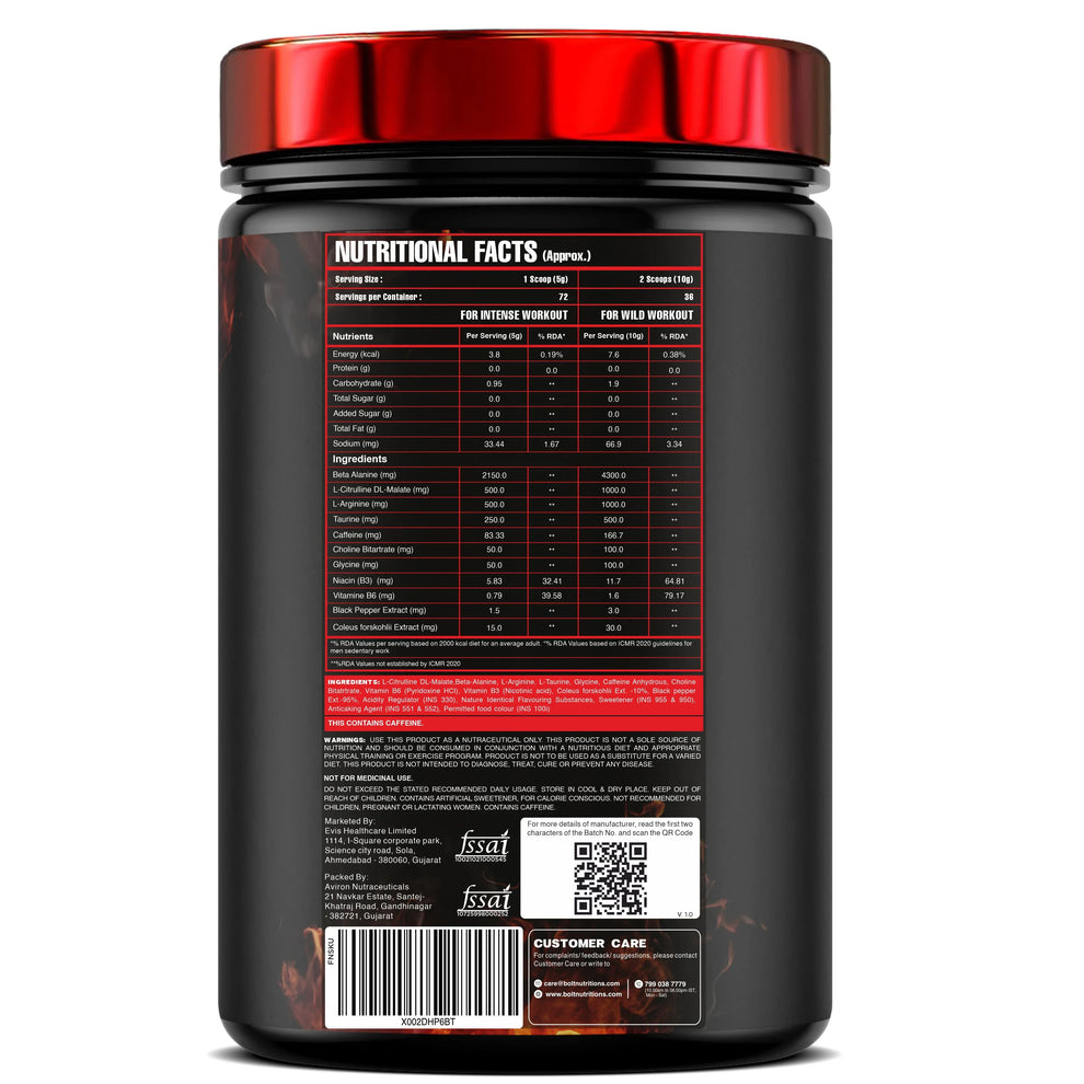 Buy Headshot Pre Workout Powder for Intense Training | Bolt Nutrition